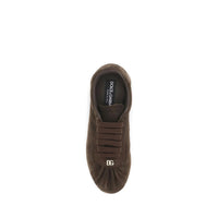 Brown Suede Leather Low Top Sneakers