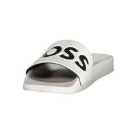 White Polyurethane Men's Slipper