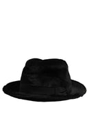 Men Black Classic Wide Brim Fedora Capello Hat