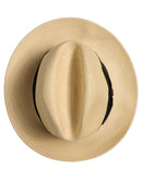 Men Beige Paper Straw Fedora Panama Capello Hat