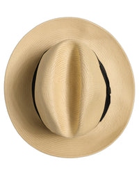 Men Beige Paper Straw Fedora Panama Capello Hat
