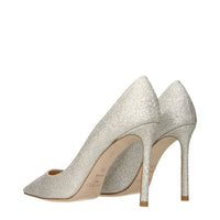 Gold Plastic High Heel Pumps