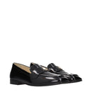 Black Leather Slip-On Loafers