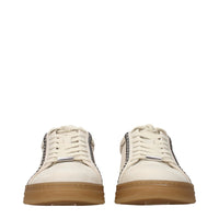 Beige Leather Sneakers
