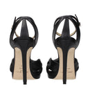 Black Leather Platform Sandals