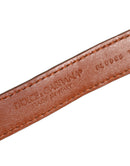 Brown Textured Leather Gold Buckle Belt Strap Bracelet