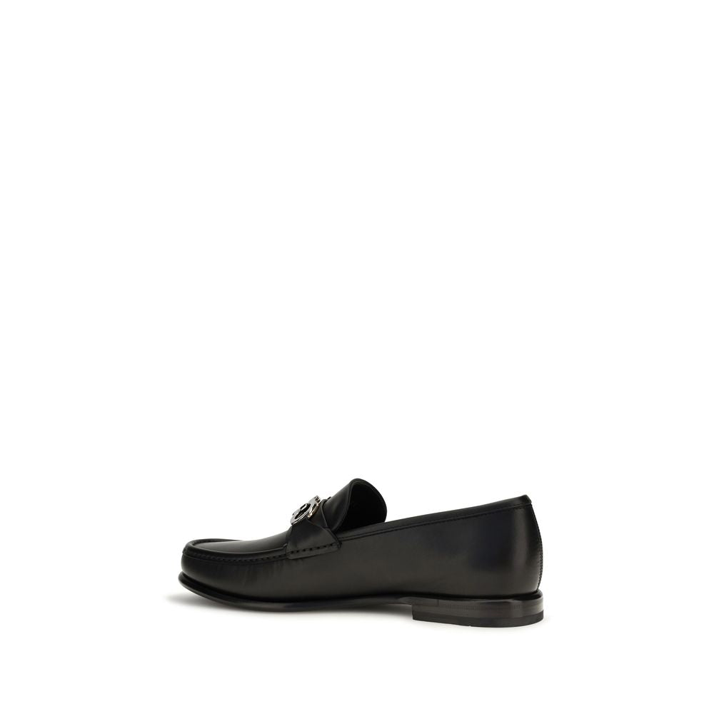 Black Calf Leather Bos Taurus Slip-On Loafers