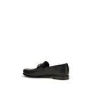 Black Calf Leather Bos Taurus Slip-On Loafers