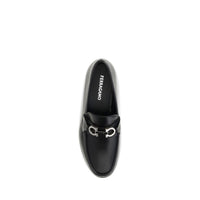 Black Calf Leather Bos Taurus Slip-On Loafers