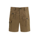 Brown Cotton Bermuda Shorts