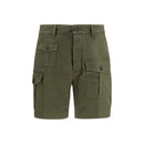 Bicolor Cotton Bermuda Shorts