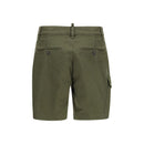 Bicolor Cotton Bermuda Shorts