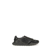 Black Calf Leather Bos Taurus Athletic Sneakers