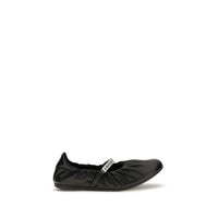 Black Calf Leather Bos Taurus Ballet Flats