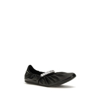 Black Calf Leather Bos Taurus Ballet Flats