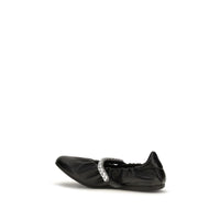 Black Calf Leather Bos Taurus Ballet Flats