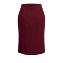 Red Acetate Women Skirt