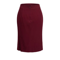 Red Acetate Women Skirt