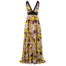 Yellow Silk Women Dress