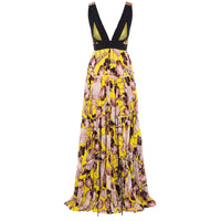 Yellow Silk Women Dress