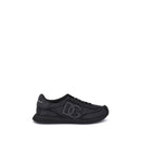 Black Fabric Athletic Sneakers