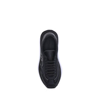 Black Fabric Athletic Sneakers