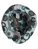 Teal Cotton Big Polka Dot Pattern Bucket Hat