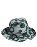 Teal Cotton Big Polka Dot Pattern Bucket Hat