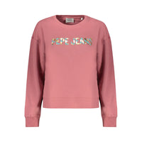 Pink Cotton Women Sweatshirt