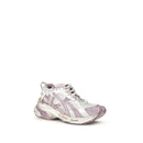 Purple Polyester Athletic Sneakers