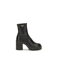 Black Calf Leather Bos Taurus Ankle Boots