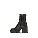 Black Calf Leather Bos Taurus Ankle Boots