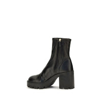 Black Calf Leather Bos Taurus Ankle Boots
