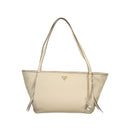 Beige Polyurethane Women's Bag