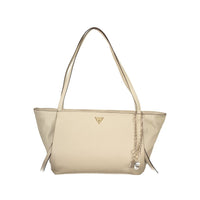Beige Polyurethane Women's Bag