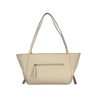 Beige Polyurethane Women's Bag