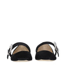 Black Leather Ballet Flats