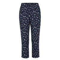 Blue Cotton Women Pants