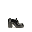 Black Calf Leather Bos Taurus Platform Loafers