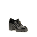 Black Calf Leather Bos Taurus Platform Loafers