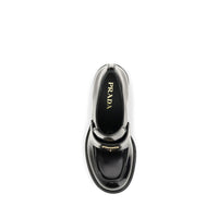 Black Calf Leather Bos Taurus Platform Loafers