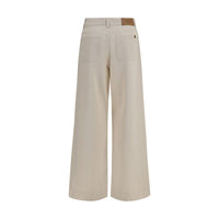 White Cotton Casual Pants