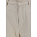 White Cotton Casual Pants
