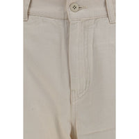 White Cotton Casual Pants