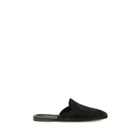 Black Calf Leather Bos Taurus Mules