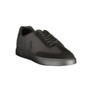 Black Polyester Men's Sneaker