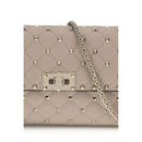 Beige Calf Leather Bos Taurus Shoulder Bag