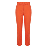 Orange Viscose Women Pants