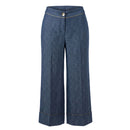 Blue Viscose Women Pants