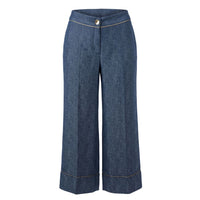 Blue Viscose Women Pants